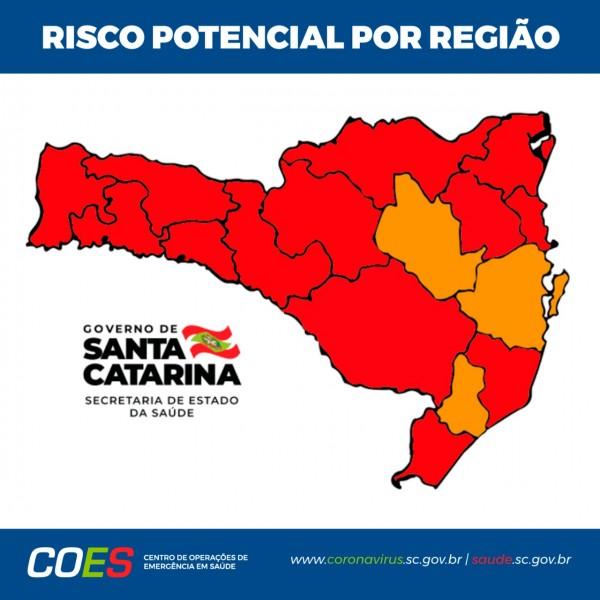 Governo do Estado atualiza Matriz de Risco Potencial e Amrec entra na cor laranja