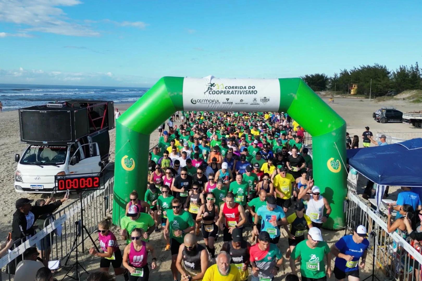 Corrida do Cooperativismo Cermoful reúne mil participantes em Jaguaruna