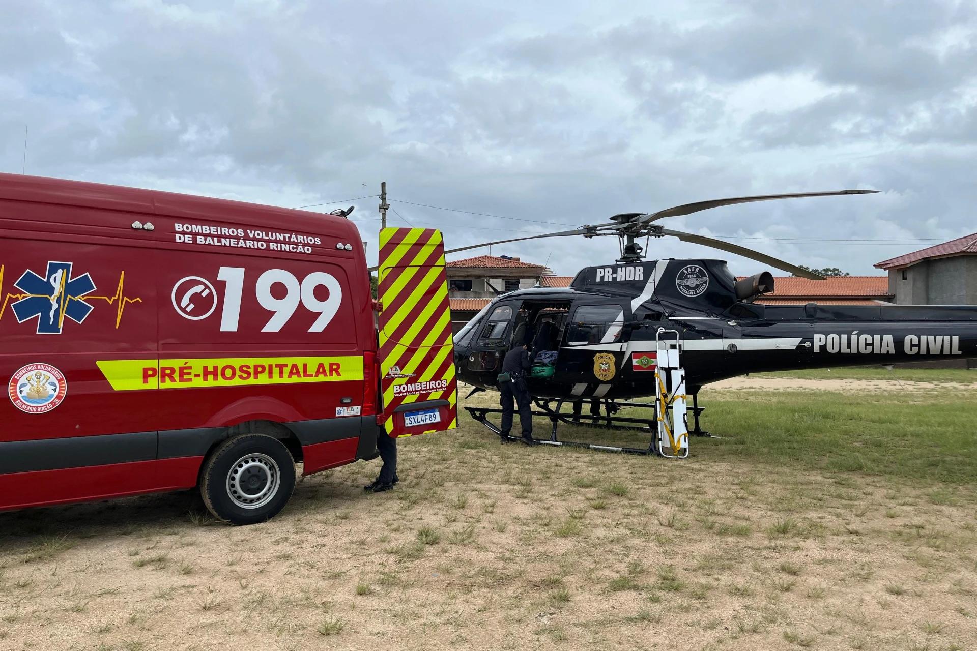 Acidente de trânsito deixa dois feridos em Balneário Rincão
