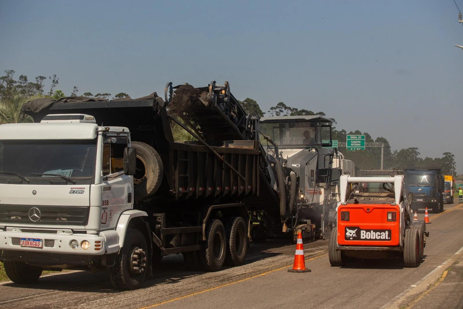 Implantação de vias interdita marginais da BR-101 no Sul de SC