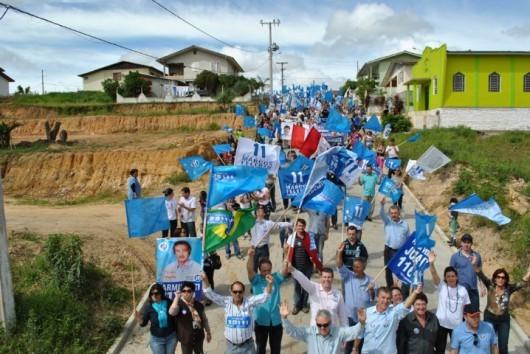Vila São Jorge ficou azul nesse sábado