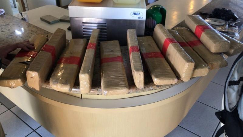 Passageiro é flagrado com 20 kg de maconha na rodoviária de Tubarão