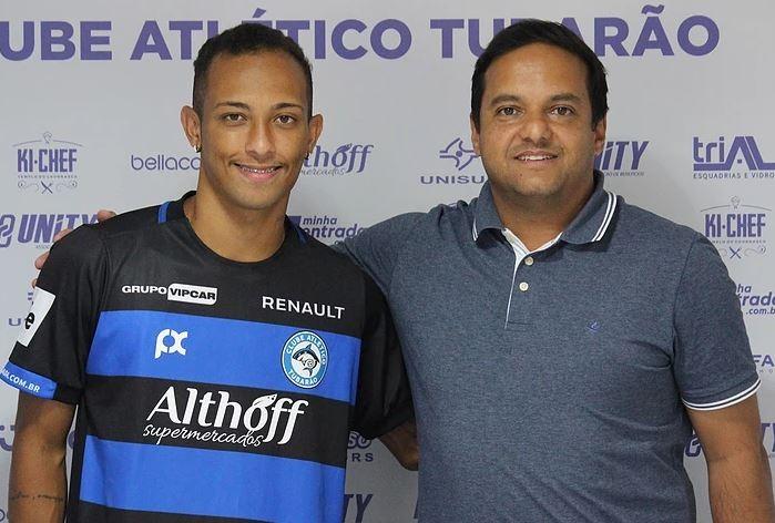 Atacante Lucas Campos foi apresentado no Atlético Tubarão