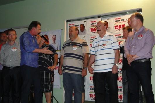 Murialdo e Sandro acompanham lançamento das campanhas de candidatos a vereadores