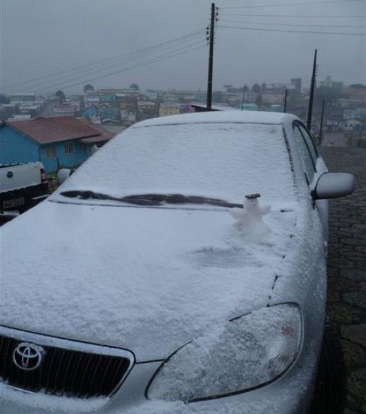 Confira a galeria de fotos da neve em Santa Catarina 