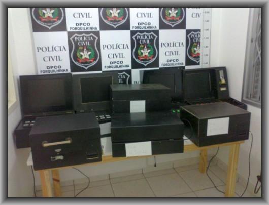 Polícia apreende máquinas caça-níqueis em Forquilhinha