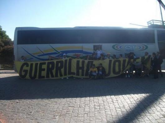 Ônibus lotados por torcidas do Tigre