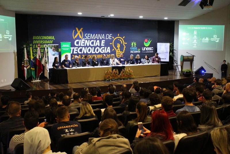 Presidente da Fapesc abre oficialmente a Semana de Ciência e Tecnologia da Unesc