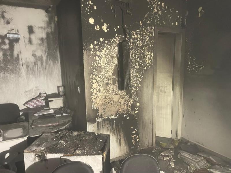 Princípio de incêndio é registrado no interior de lotérica em Araranguá