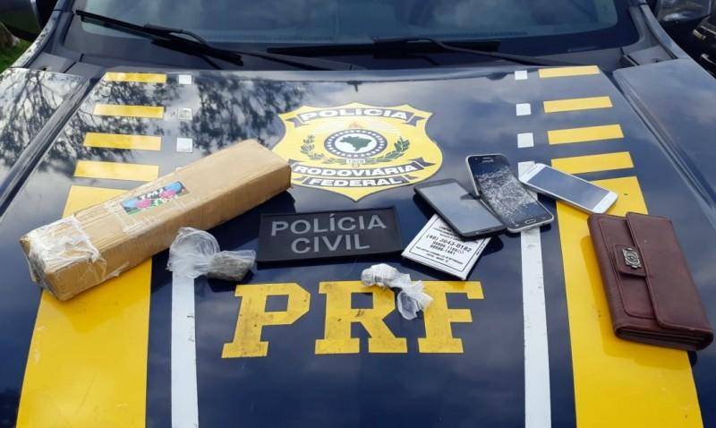 PRF apreende mais de um quilo de maconha na BR-101