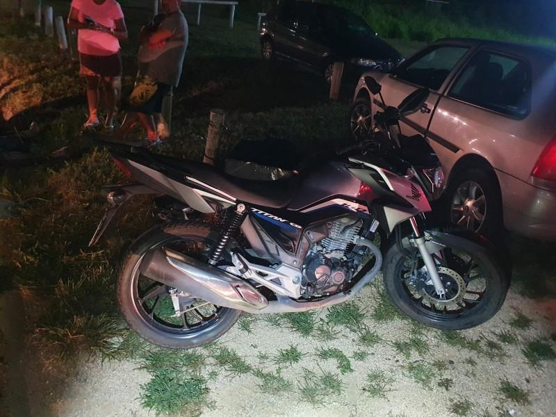 Motociclista fica ferido em acidente em Içara