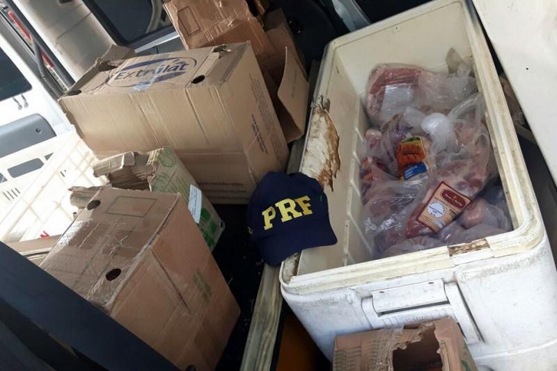 PRF apreende produtos transportados sem refrigeração
