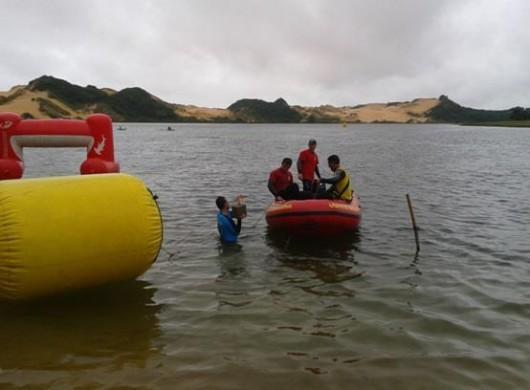 Terceira travessia de Jaguaruna contou com apoio dos Bombeiros Voluntários
