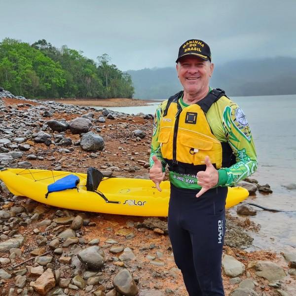 Canoísta que foi do Oiapoque ao Chuí visita Criciúma e planeja nova expedição