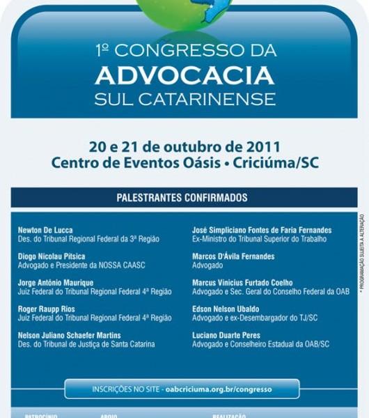 I Congresso da Advocacia Sul Catarinense 