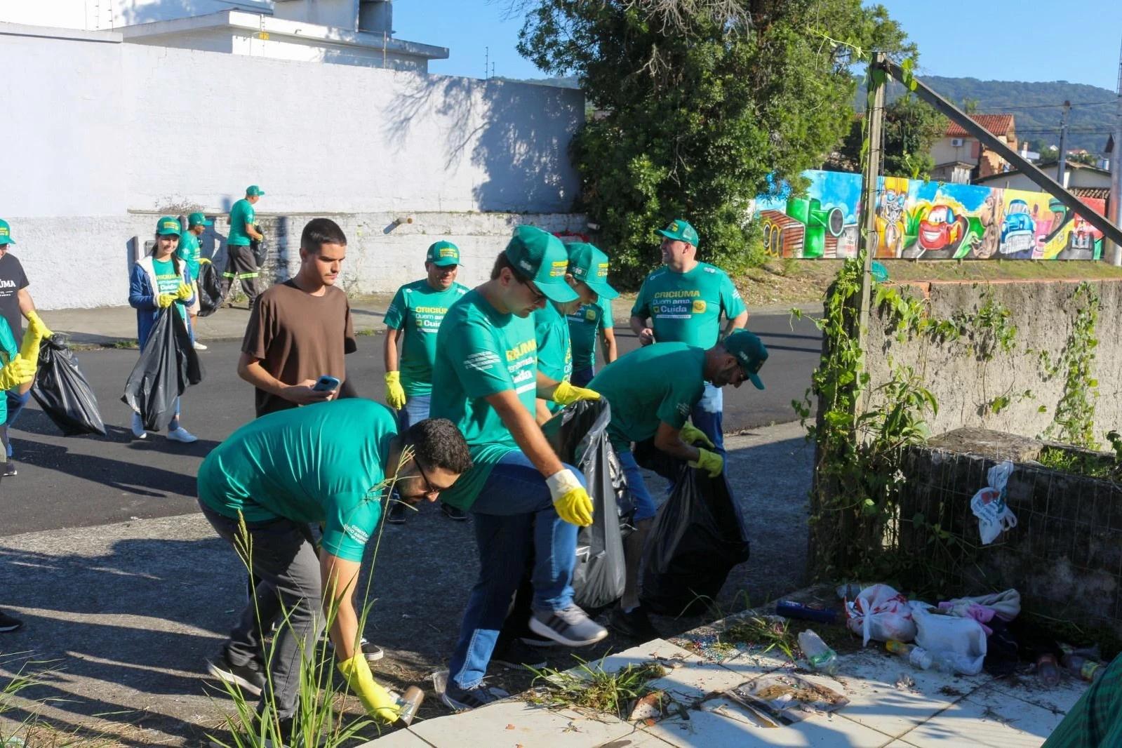Criciúma recebe mutirão de limpeza e inauguração de rua neste sábado