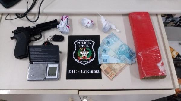 Polícia Civil prende traficante em Criciúma