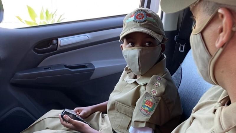 Criciúma: criança realiza sonho de ser policial por um dia