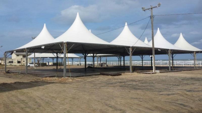 Estrutura da Arrancada dos Caminhões começa a ganhar forma