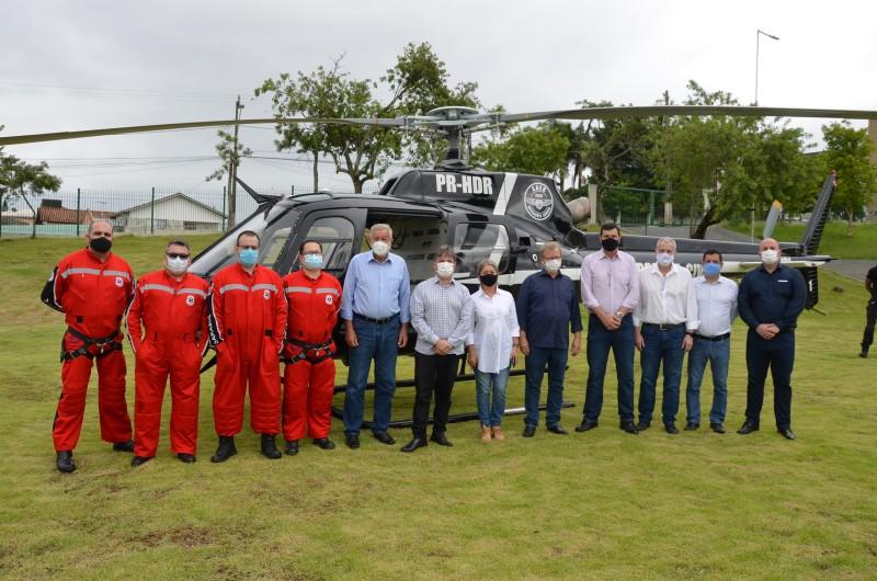 Cerimônia oficializa início do Serviço Aeromédico na região Sul de Santa Catarina