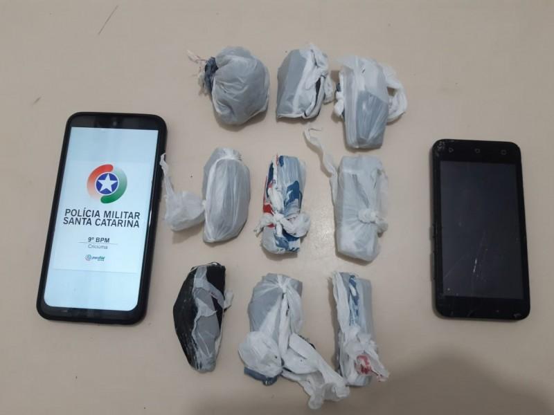 Adolescente detido com maconha no bairro Quarta Linha