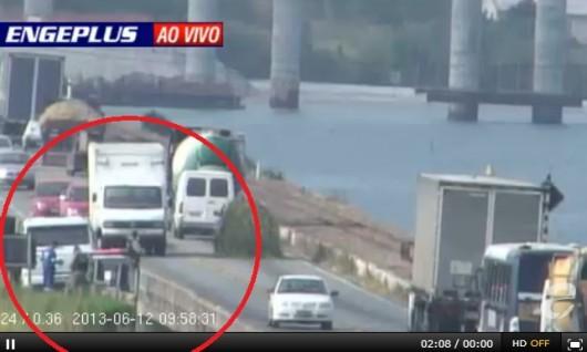 Queda de moto é registrada na cabeceira Sul da ponte de Laguna