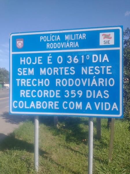 Sem mortes: Rodovia SC-108 bate recorde alcançado em 2013 
