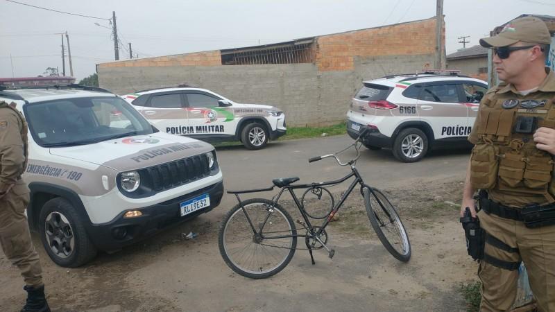 Em 15 minutos, Polícia Militar recupera bicicleta furtada