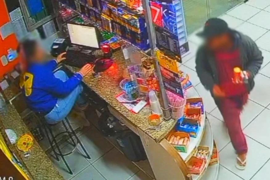 Vídeo: autor de roubo em posto de gasolina no bairro Verdinho é identificado