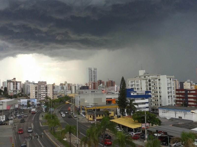 Virada de tempo com vendaval e \"chuva grossa\"
