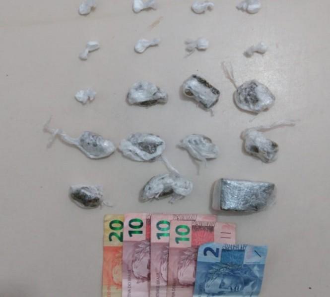Dupla é presa por tráfico de drogas no bairro Cidade Mineira Velha