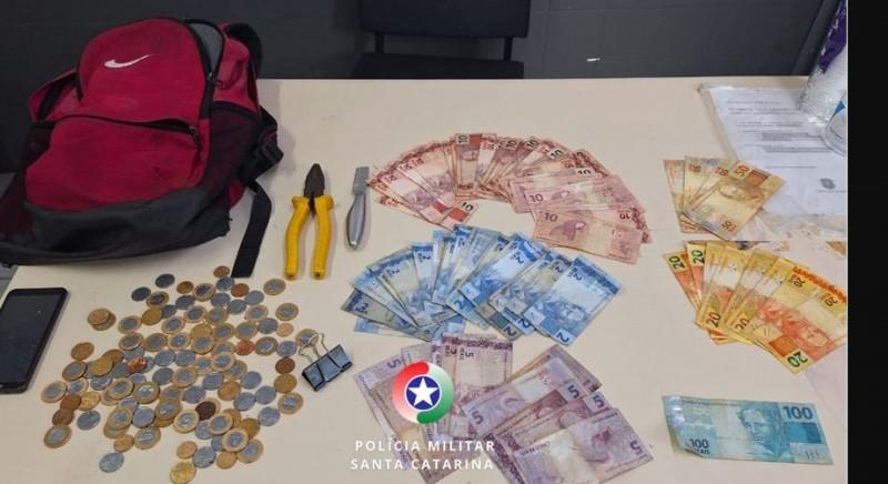 Preso suspeito de cometer dois furtos em Içara na madrugada desta terça-feira