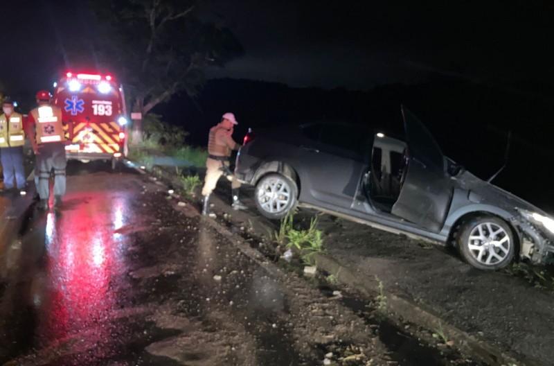 Motorista sofre acidente em Urussanga e abandona veículo no local