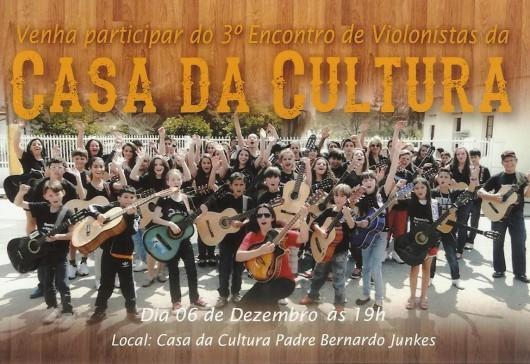 Casa da Cultura de Içara promove 3° Encontro de Violonistas