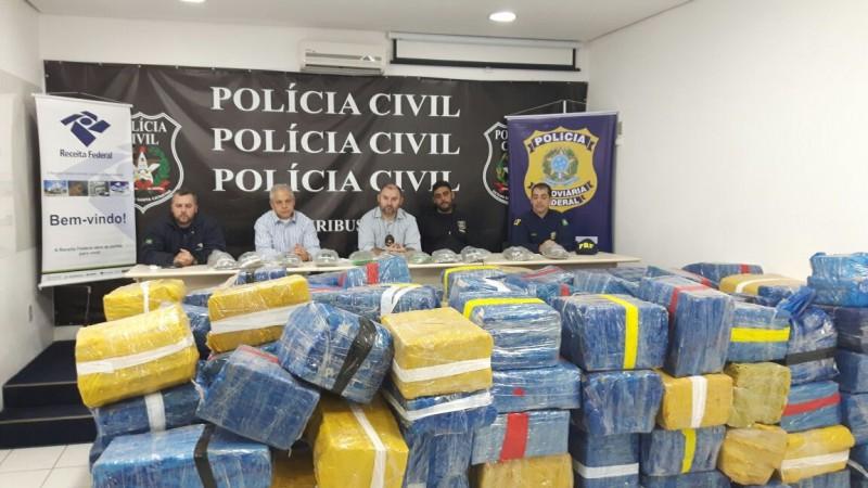 Ação conjunta resulta na maior apreensão de maconha na história de SC