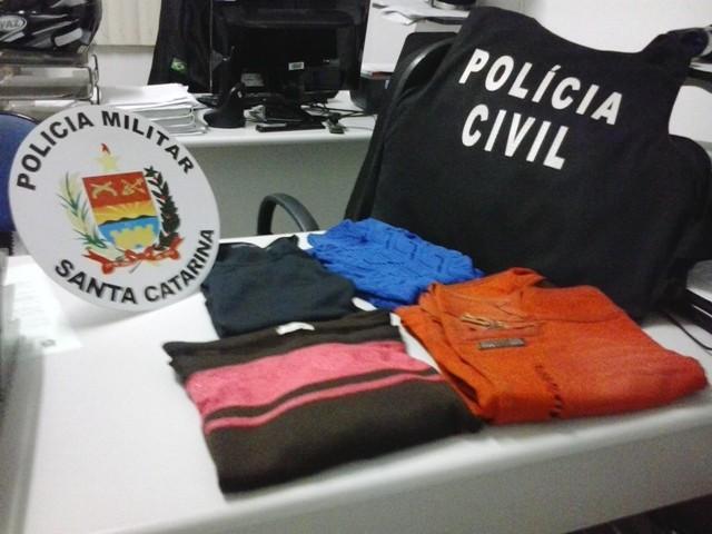 Polícia Civil recupera roupas furtadas em lojas de Braço do Norte