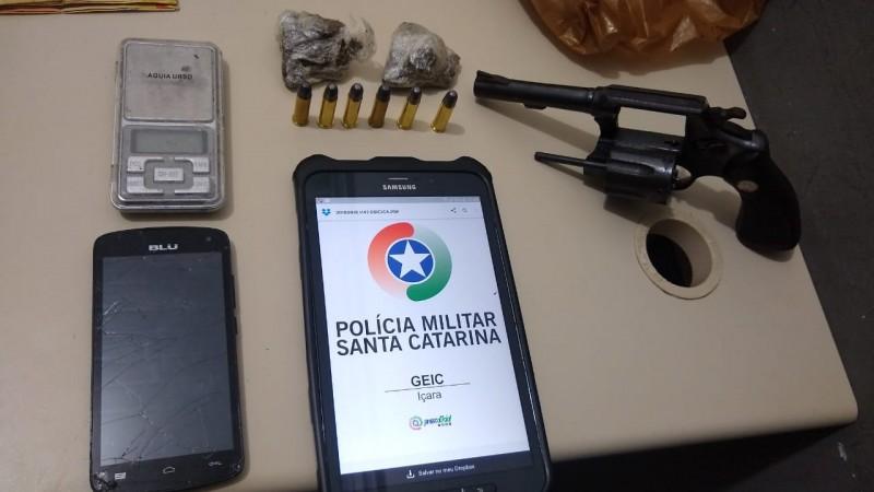 Homem com passagem por estupro é preso com drogas e arma de fogo em Içara 