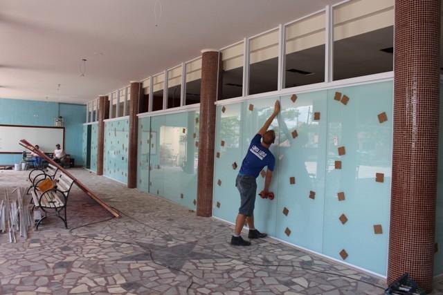 Obras no Colégio Michel na reta final para o início das aulas