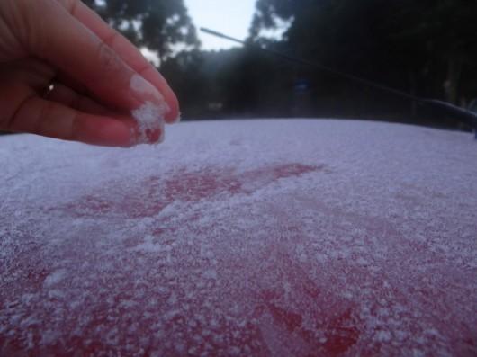 Semana começa gelada em Urupema