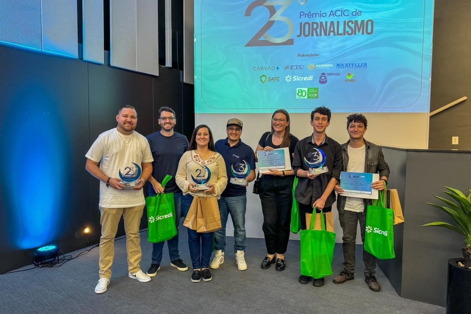 Portal Engeplus conquista cinco Prêmios Acic de Jornalismo