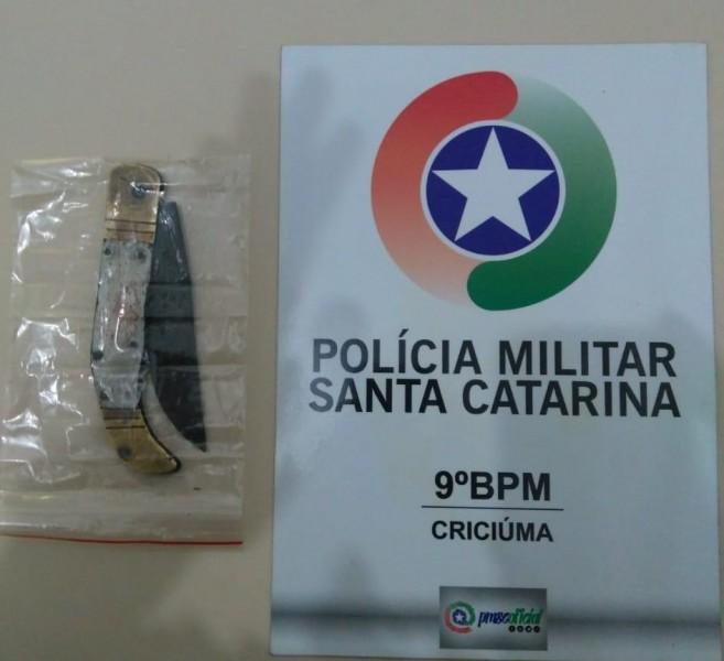 Homem é preso após assaltar e esfaquear taxista em Criciúma 
