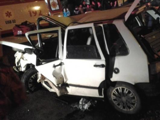 Grave acidente de trânsito em Siderópolis mobiliza Corpo de Bombeiros