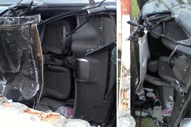 Motorista sai da pista e colide em muro de residência 