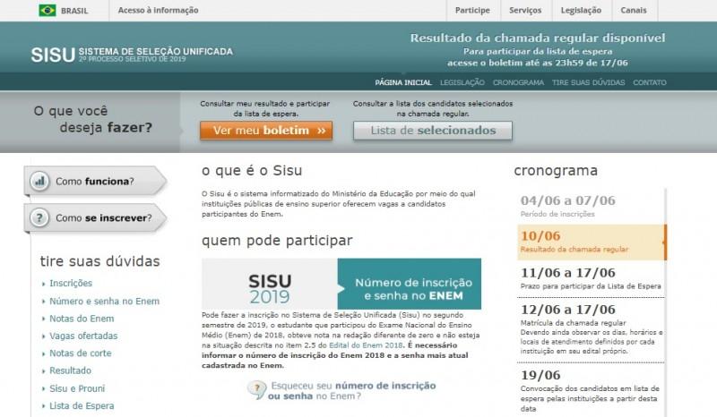 Resultado do Sisu está disponível