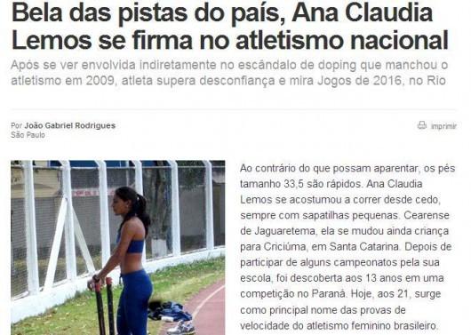 Sucesso de Ana Cláudia na mídia nacional