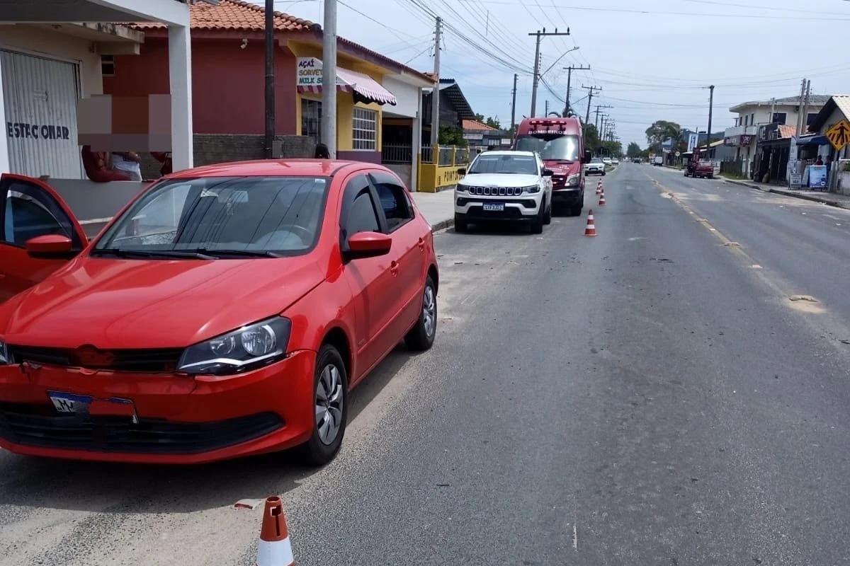 Mulher fica ferida após acidente de trânsito em Jaguaruna