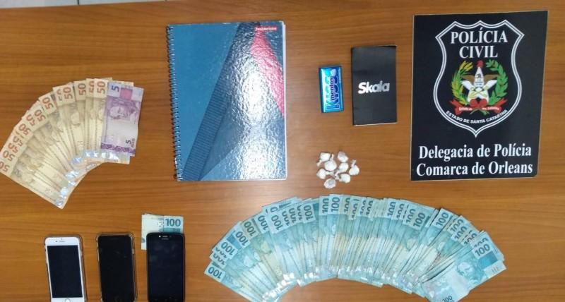 Homem é preso por tráfico de drogas em Orleans 