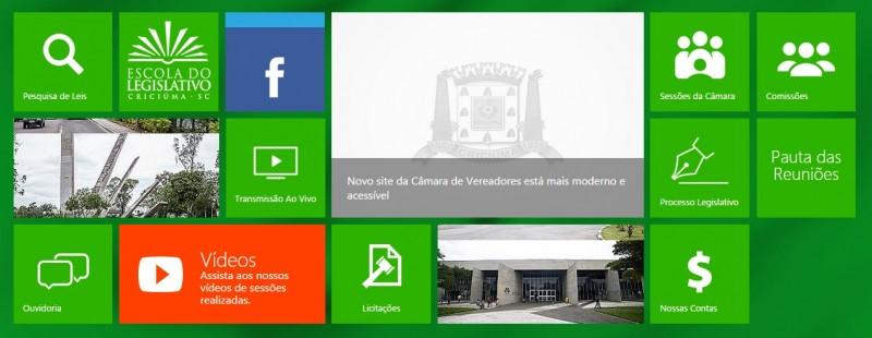 Mais claro e moderno, Câmara de Vereadores lança novo site
