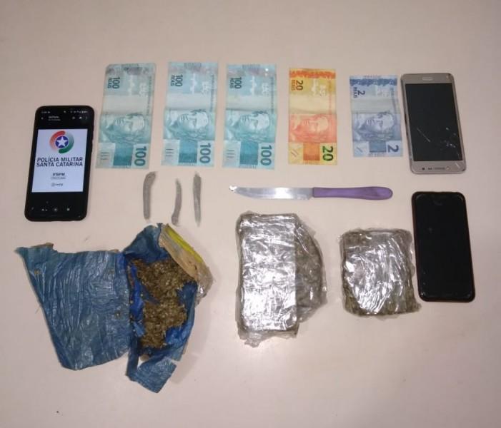 Polícia Militar apreende mais de 450 gramas de maconha em Criciúma 