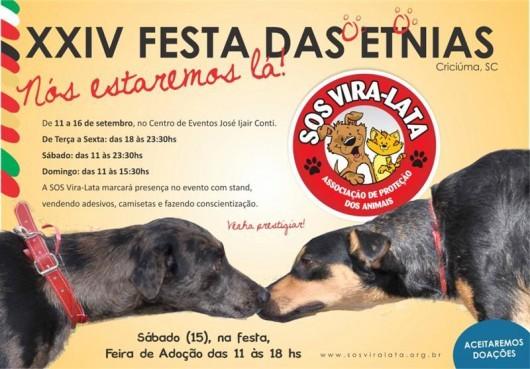 S.O.S. Vira-Lata estará na Festa das Etnias